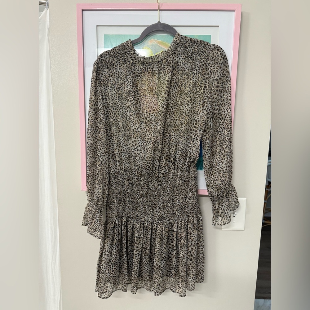 Zara Dotted Smocked Dress